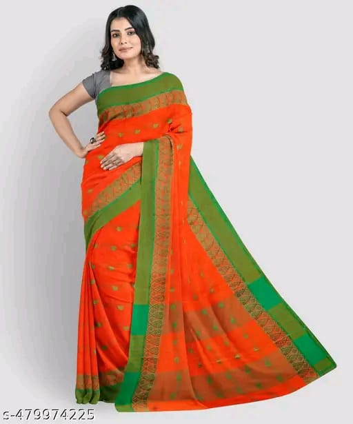 SM Women Cotton Saree Without Blouse