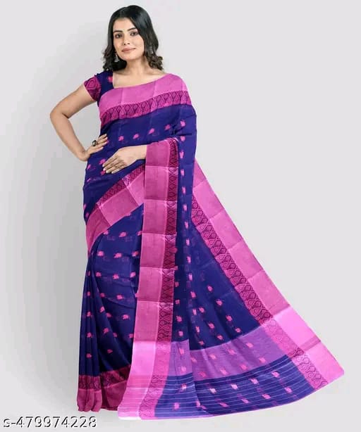 SM Women Cotton Saree Without Blouse