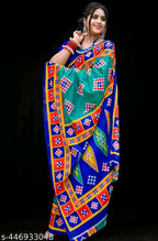 SM Women Cotton Printed Saree Without Blouse