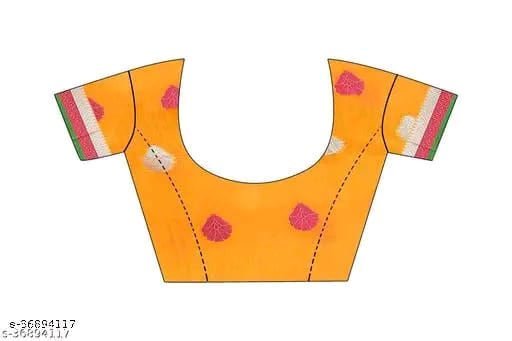 SM Women Cotton Saree with Matching Blouse