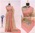 SM Women Cotton Linen Printed Saree