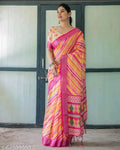 SM Women Cotton Linen Saree
