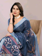 SM Women Linen Printed Saree