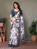 SM Women Linen Printed Saree