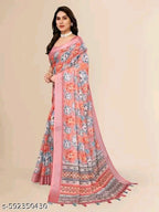 SM Women Linen Printed Saree