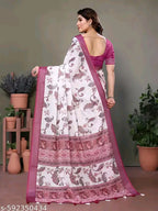 SM Women Linen Printed Saree