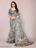 SM Women Linen Printed Saree