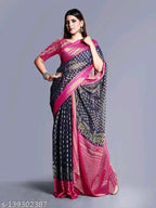 SM Women Chiffon Zari Woven Saree