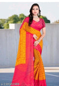 SM Women Chiffon Zari Woven Saree