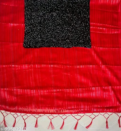 SM Women Chiffon Saree with Velvet Blouse