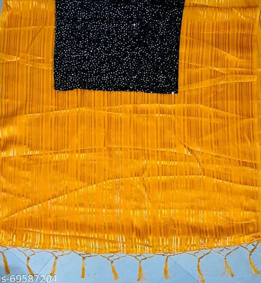 SM Women Chiffon Saree with Velvet Blouse