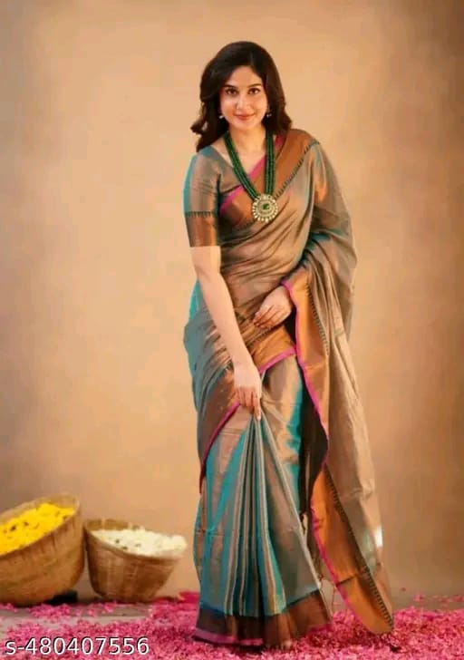 SM Women Tissue Solid Saree