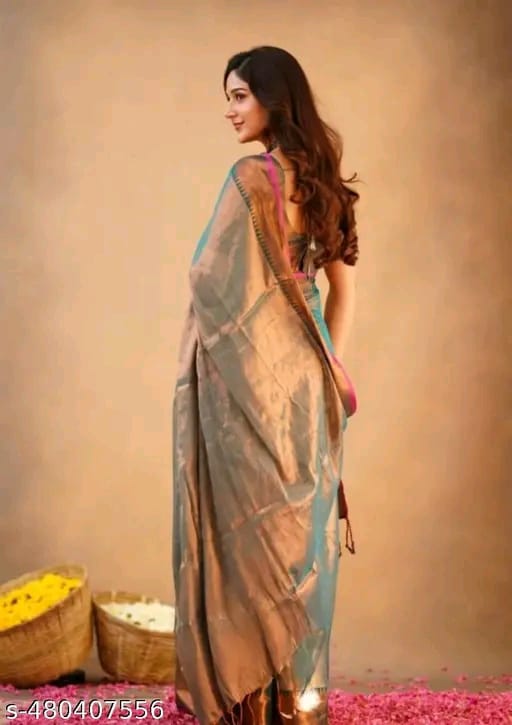 SM Women Tissue Solid Saree