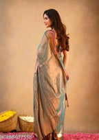 SM Women Tissue Solid Saree