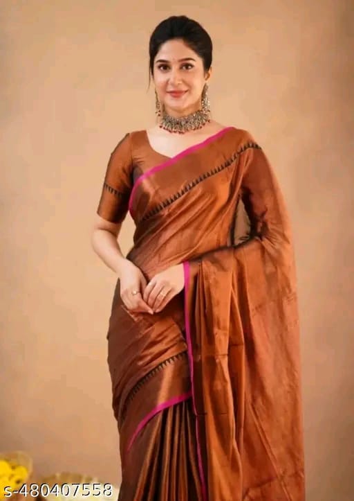 SM Women Tissue Solid Saree
