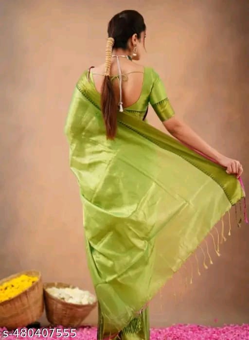 SM Women Tissue Solid Saree