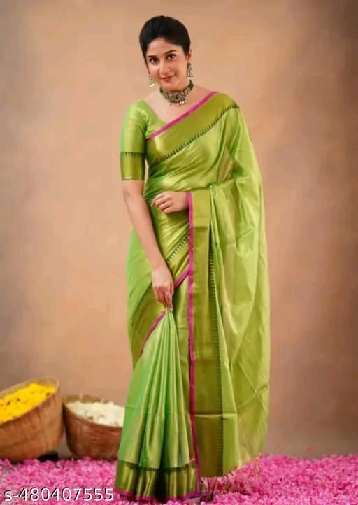 SM Women Tissue Solid Saree