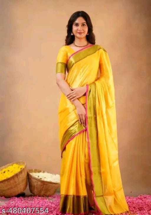 SM Women Tissue Solid Saree