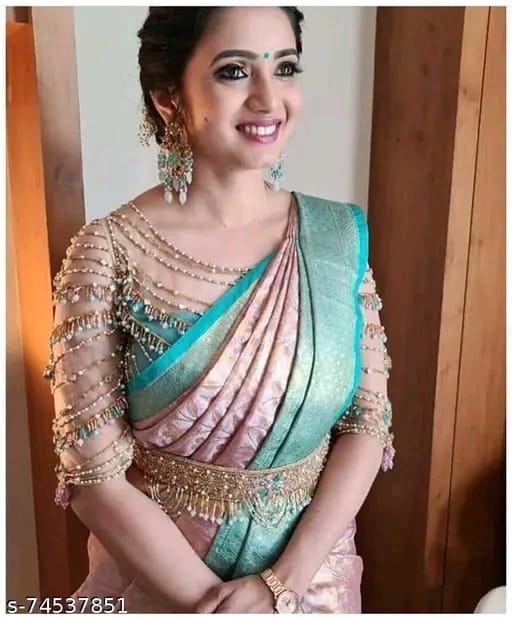 SM Women Tissue Zari Woven Saree