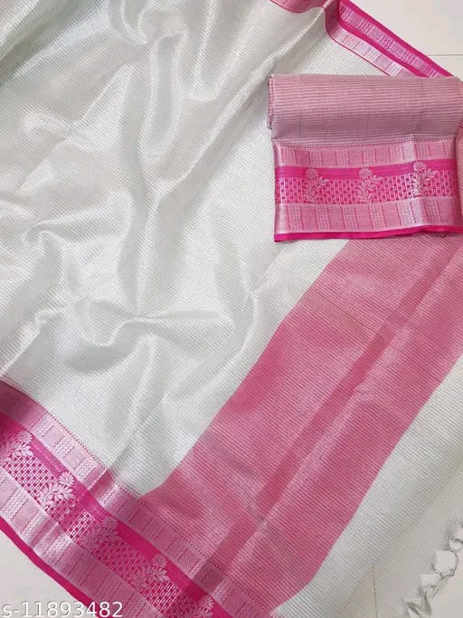 SM Women Tissue Solid Saree