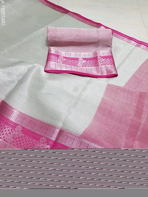 SM Women Tissue Solid Saree