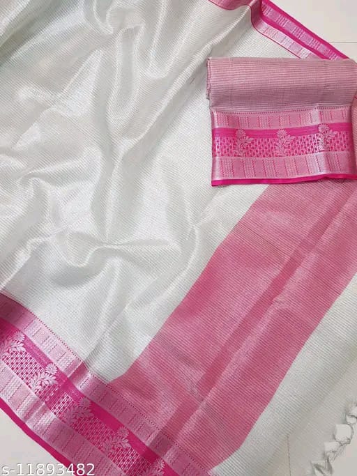 SM Women Tissue Solid Saree