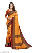 SM Women Crepe Printed Saree with Printed Blouse