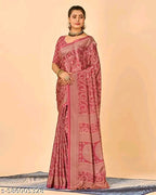 SM Women Crepe Saree with Running Blouse
