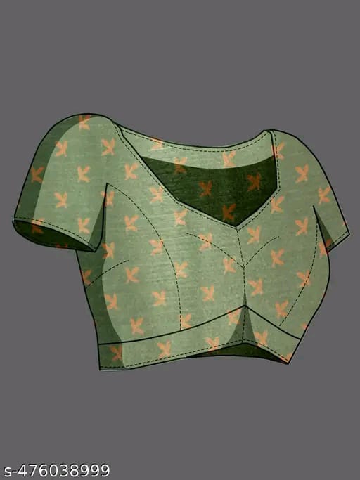 SM Women Crepe Saree with Running Blouse