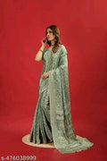 SM Women Crepe Saree with Running Blouse