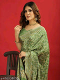 SM Women Crepe Saree with Running Blouse