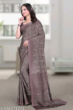 SM Women Crepe Printed Saree