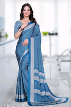 SM Women Crepe Printed Saree