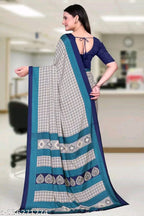 SM Women Crepe Printed Saree