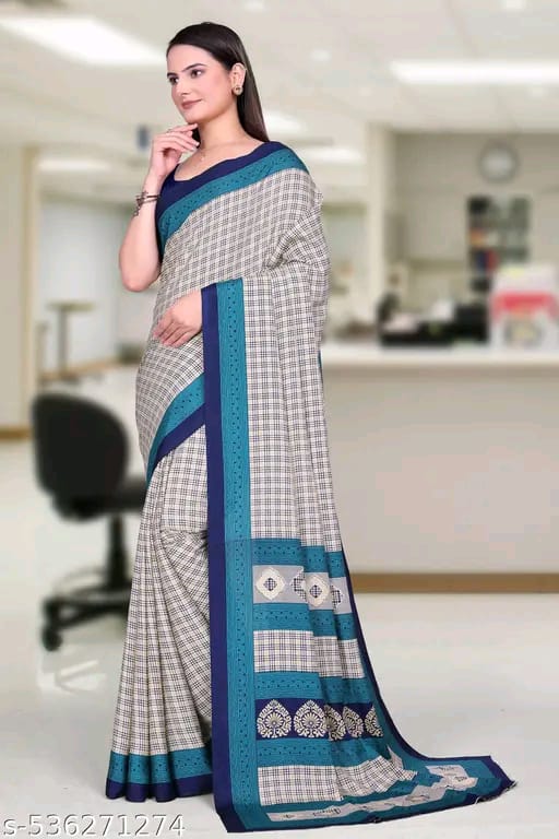 SM Women Crepe Printed Saree