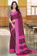 SM Women Crepe Printed Saree