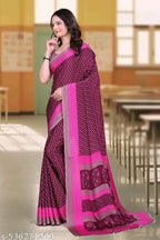 SM Women Crepe Printed Saree