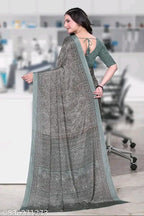 SM Women Crepe Printed Saree