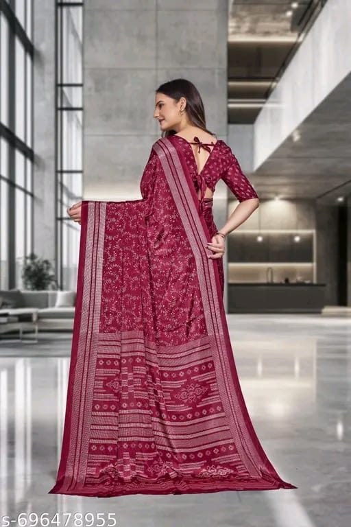 SM Women Crepe Saree