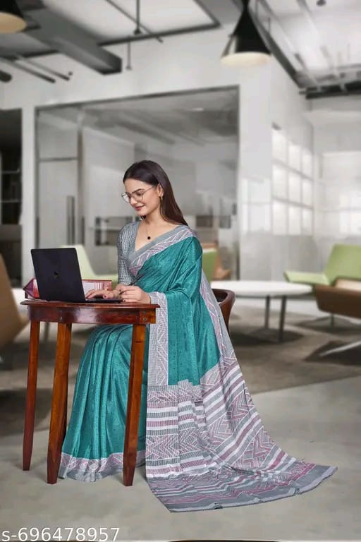 SM Women Crepe Saree