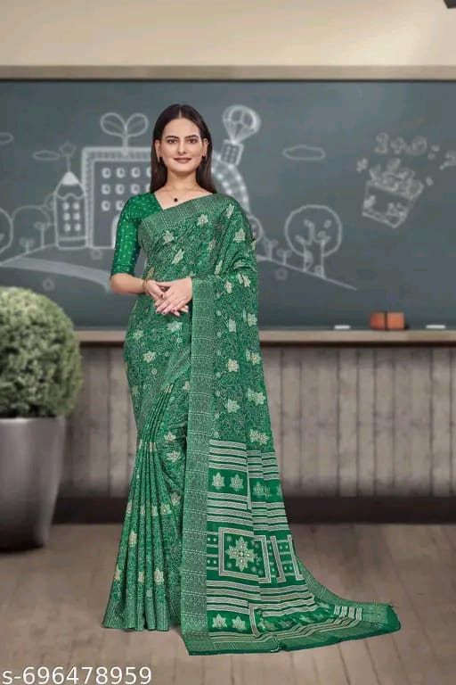 SM Women Crepe Saree