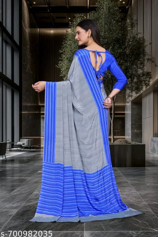 SM Women Crepe Printed Saree