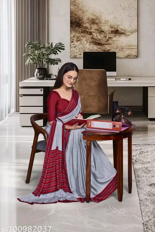 SM Women Crepe Printed Saree