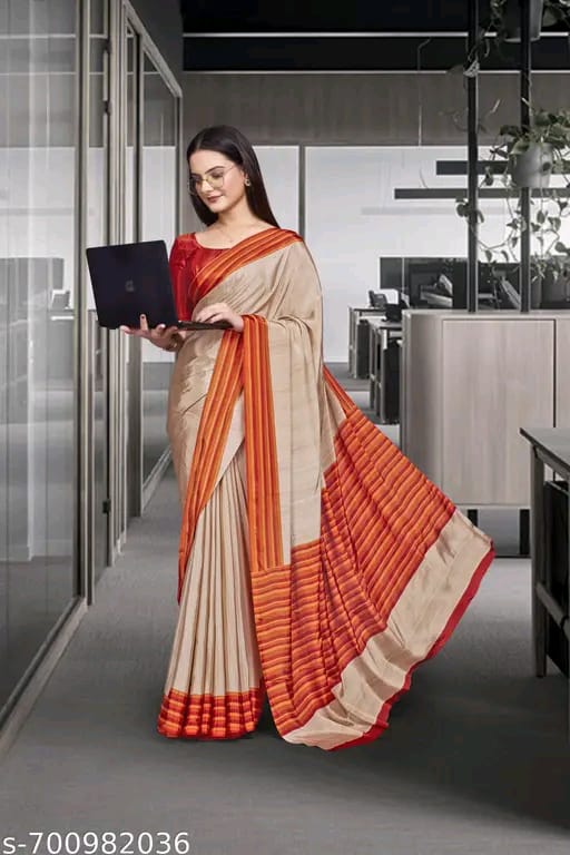 SM Women Crepe Printed Saree
