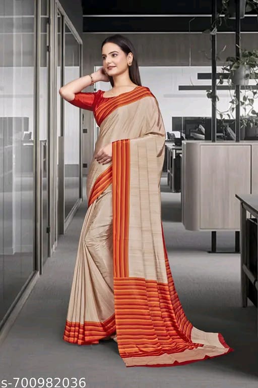 SM Women Crepe Printed Saree