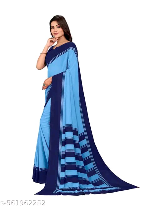 SM Women Crepe Solid Saree