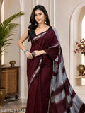 SM Women Khadi Cotton Solid Saree