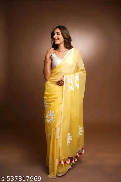 SM Women Cotton Printed Saree