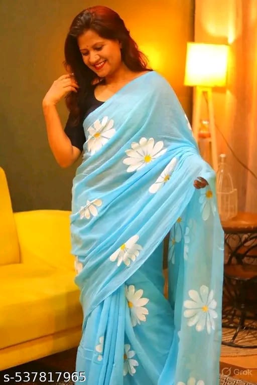 SM Women Cotton Printed Saree