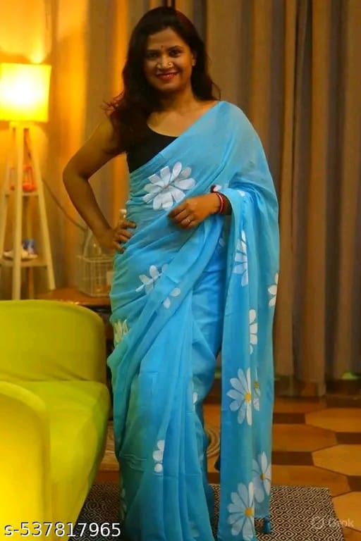 SM Women Cotton Printed Saree